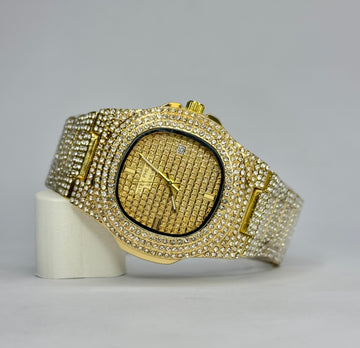 Diamond Gold Men's Watch with permuim box